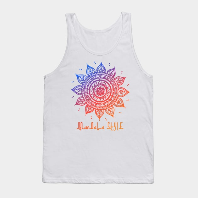 Mandala Tank Top by Awdan